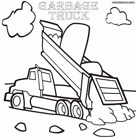 recycling truck coloring pages