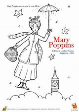 Poppins Mary Penguins sketch template