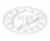 Coloring Pages Mlb Baseball Logo Rangers Texas Sport Printable Info sketch template
