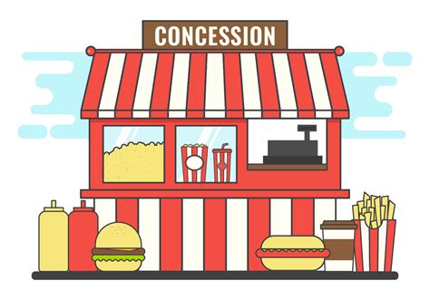 concession stand vector illustration  vector art  vecteezy