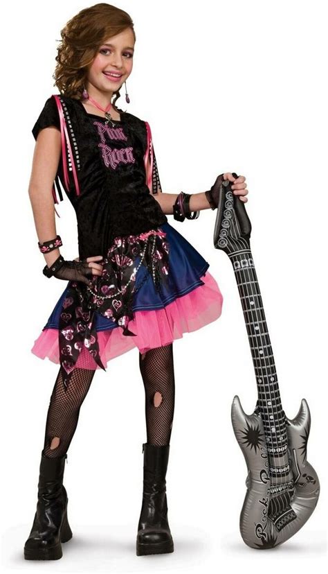 pink rock gir rockstar costume rocker costume halloween costumes