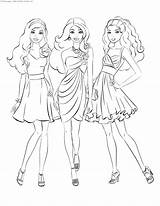 Barbie Coloring Pages Girls Timeless Miracle sketch template