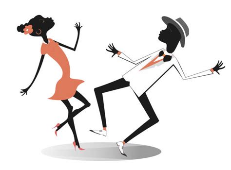 african american couple dancing illustrations royalty free vector