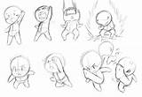 Chibi Body Position Female Template Sketch Coloring Poses Pose Drawing Reference Draw Anime Action Character Chibis Cute Anatomy Drawings Fighting sketch template