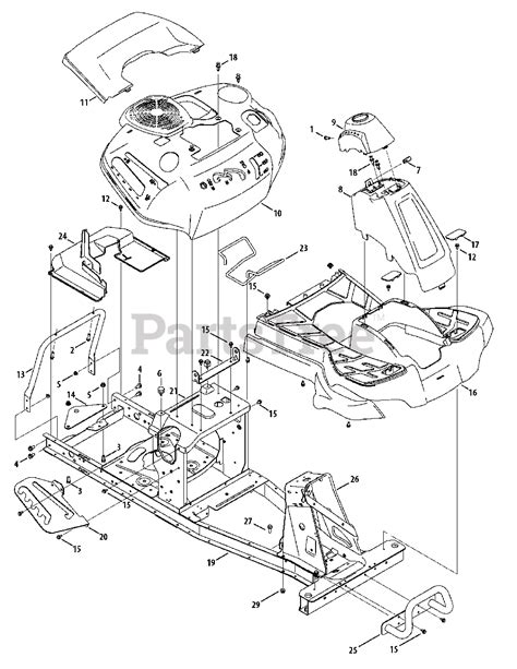 craftsman  bjd craftsman  rear engine riding mower  fender