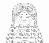 Matryoshka Tibetan sketch template