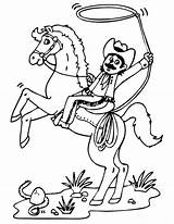 Coloriage Cowboys Lasso Apaches коне Equitation sketch template