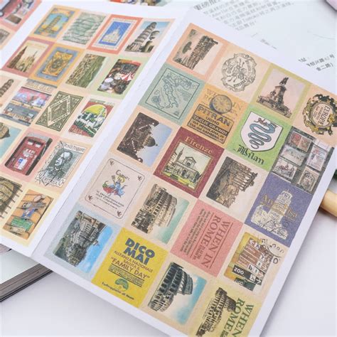 sheetslot vintage italy style folding stamps stickers multifunction