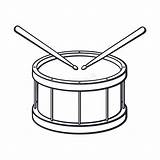 Tamburo Drumsticks Bacchette Scarabocchio Drums Percussion Crossed sketch template