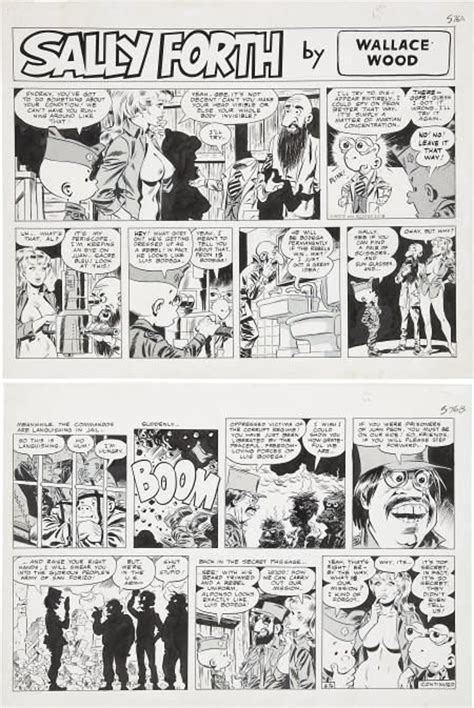 92490 wally wood sally forth comic strip art 1973