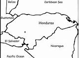 Honduras Map sketch template