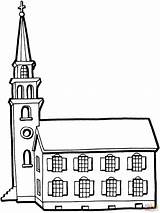 Church Coloring Pages Building Printable Buildings Color Colouring Clipart Tower Little Cliparts Print Colour Drawing Library Skip Main Adult Favorite sketch template