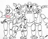 Coloring Five Nights Bonnie Pages Freddys Freddy Sketchite sketch template