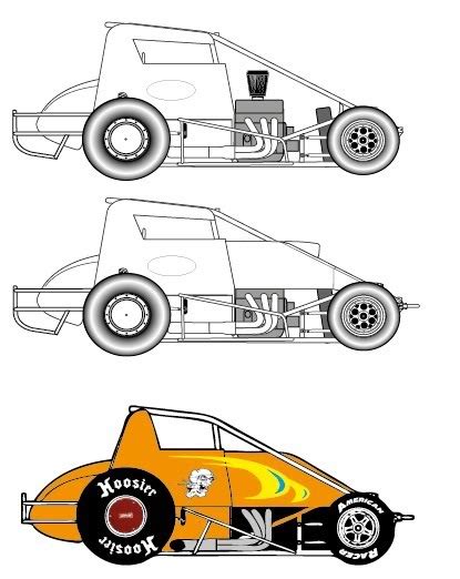 sprint car drawing  getdrawings