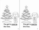 Preposition Coloring Book Christmas Reader Prep Emergent Low Preview sketch template