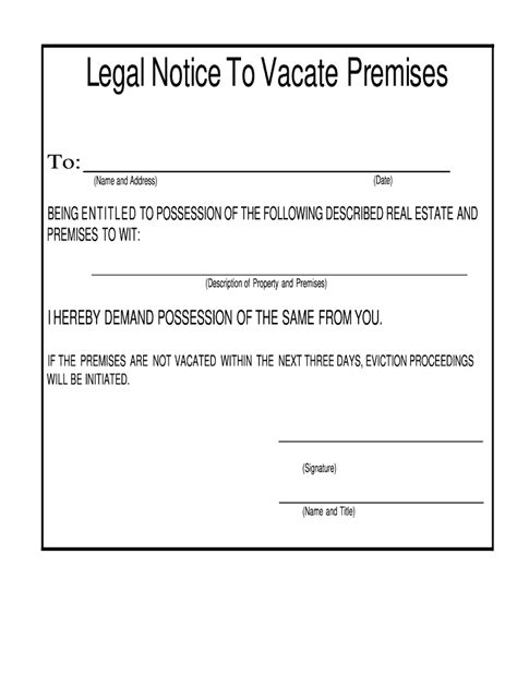 vacate  premises fill  printable fillable blank pdffiller