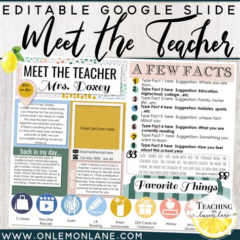 meet  teacher open house parent form editable template google