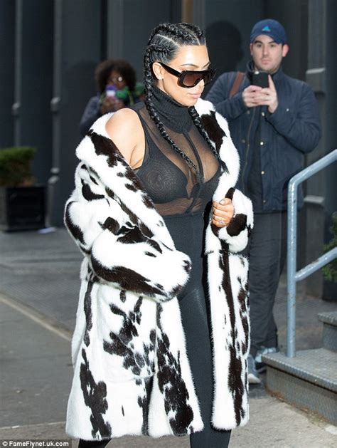 kim kardashian nips out in a cruella de vil inspired fur