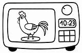Coloring Microwave Funny Children Small Cooking Chickens Sheet Pages Fun sketch template