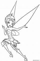 Periwinkle Tinkerbell Rosetta Fairies Disneyclips Tinker Tudodesenhos sketch template