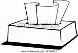 Tissue Box Outline Vector Elongated Illustration Clipart Stock Shutterstock Kleenex Lightbox Save sketch template