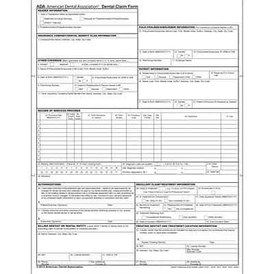 dental claim form  part carton quillcom