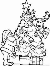 Santa Claus Coloring Pages Coloring4free Tree Christmas Related Posts sketch template