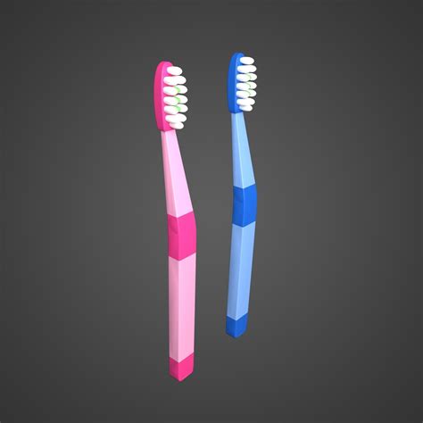 cartoon toothbrush free 3d model cgtrader