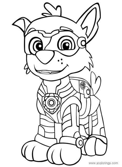rocky  paw patrol mighty pups coloring pages xcoloringscom