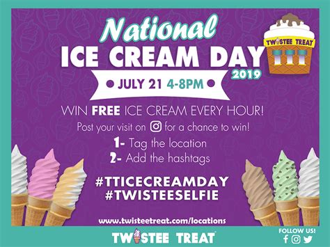 win  ice cream  national ice cream day event twistee