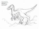 Deinonychus sketch template