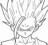 Gohan Saiyan Super Coloring Pages Getcolorings Color Getdrawings sketch template