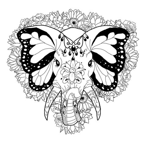 elephant coloring pages  adults ideas