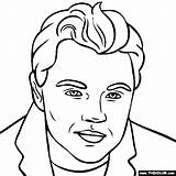 Dicaprio Leonardo Coloring Clipart Actor Famous Pages Thecolor Gif Actors Hdclipartall Clip sketch template