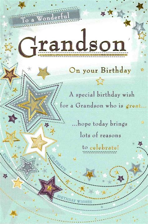 printable happy birthday grandson cards printable templates