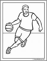 Basketball Dribble Bounce sketch template