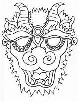 Dragon Chinese Year Masks Subject sketch template