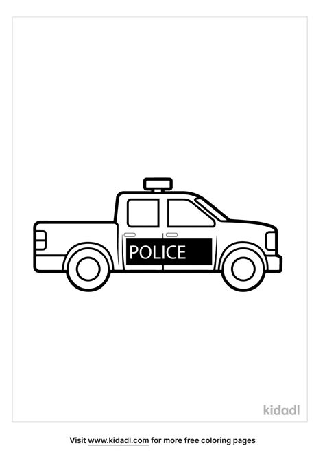 police pickup truck coloring page coloring page printables kidadl