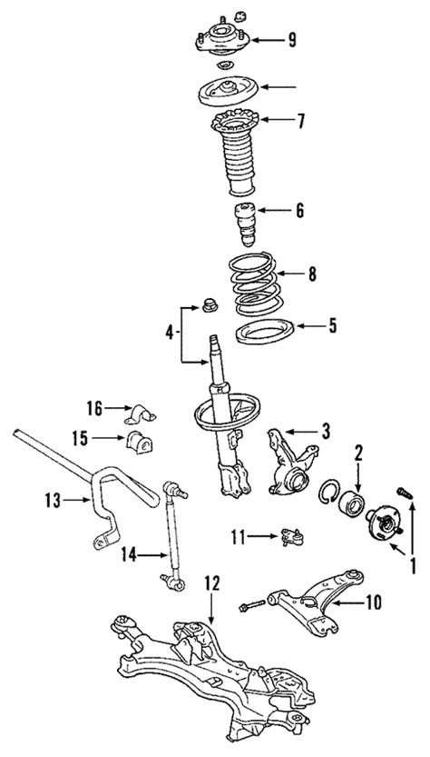 suspension components   pontiac vibe gmpartsdirectcom