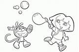 Coloring Bubbles Pages Dora Blowing Clipart Popular Library Print sketch template
