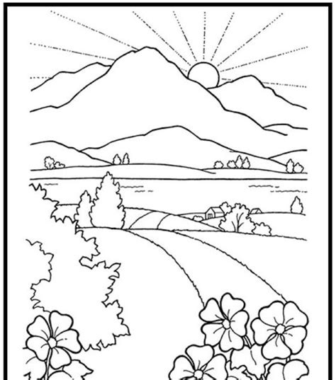 mountain coloring pages  preschoolers richard mcnarys coloring pages