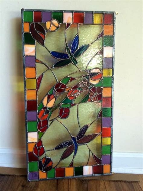 60 Window Glass Painting Designs For Beginners Dragonfly Stained