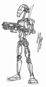 Coloring Pages Droid Wars Battle Star Droids sketch template