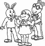 Arthur Coloring Friends Three Pages Wecoloringpage Cartoon sketch template