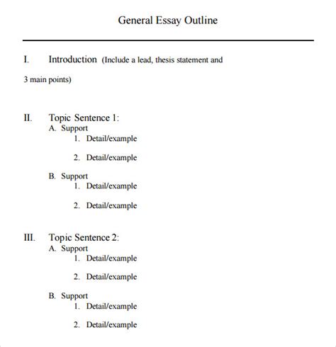 sample blank outline templates sample templates