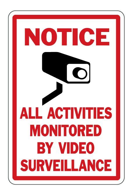 buy  aluminum notice video surveillance sign  signs world wide