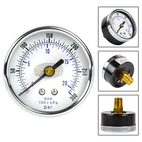 quality  npt air pressure gauge   psi  rear center mount compressor source