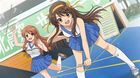 2girls Asahina Mikuru Cheerleader Game Cg Suzumiya Haruhi Suzumiya