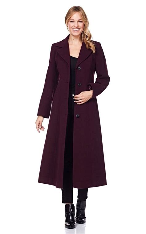 long winter coat in burgundy wool and cashmere blend anastasia fashions