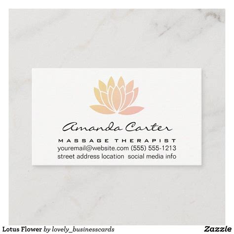 lotus flower business card flower business professional business cards